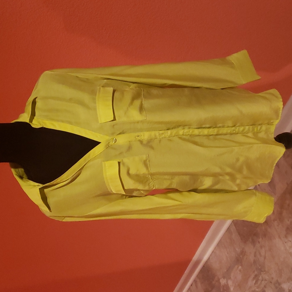 Gently used Women's Lemon yellow shirt, size L